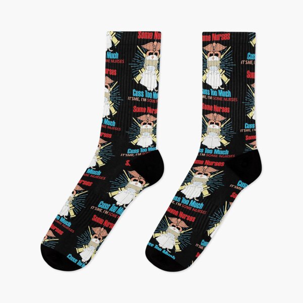 Item preview, Some Nurses Cuss Too Much Funny Cute Cat Nurse Design designed and sold by pedrored369.