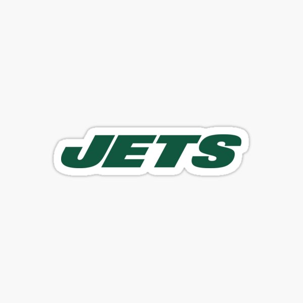 Vintage Football Shape - New York Jets (White Jets Wordmark) - New York Jets  - Sticker