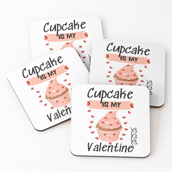 Item preview, Cupcake Is My Valentine- Cute cupcake With Hearts designed and sold by AmeliaStore1.