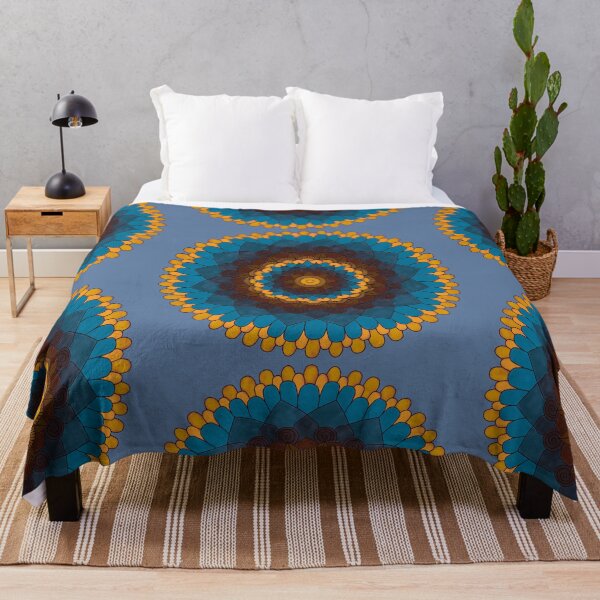 Item preview, Blue and yellow mandala designed and sold by Carlota Fu.