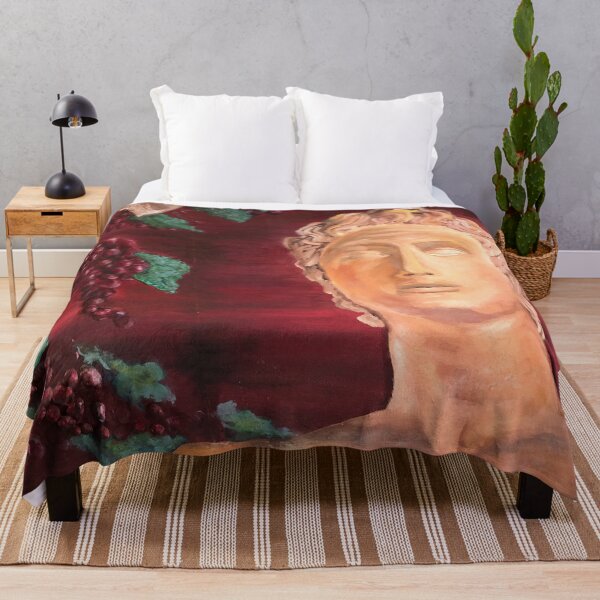 Item preview, Greek god oil paiting with grapes designed and sold by incishop.