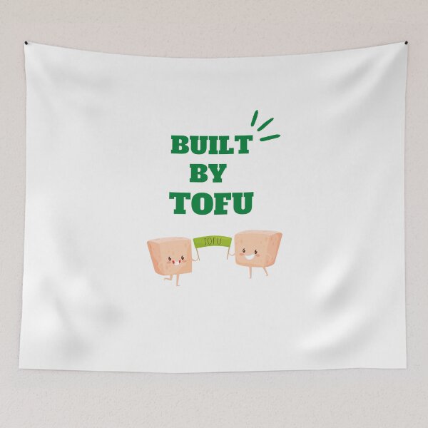 Item preview, BUILT BY TOFU - funny green vegan power designed and sold by MiKy1997.
