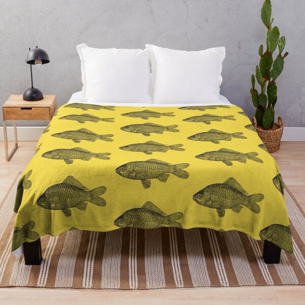 Item preview, Mustard Graphics Etching Vintage Fish Crucian Illustration designed and sold by Ankerd.
