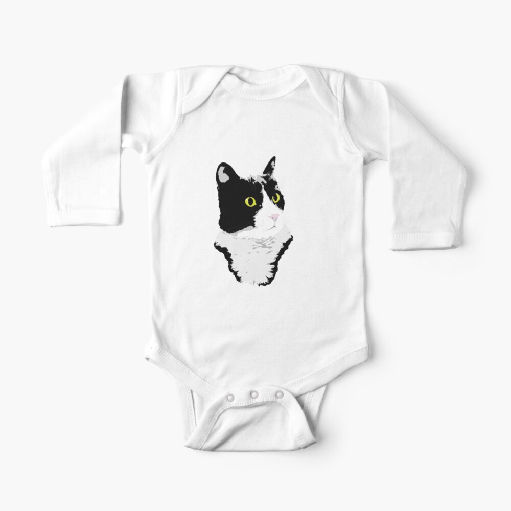 Regal Tuxedo Kitty Baby One-Piece