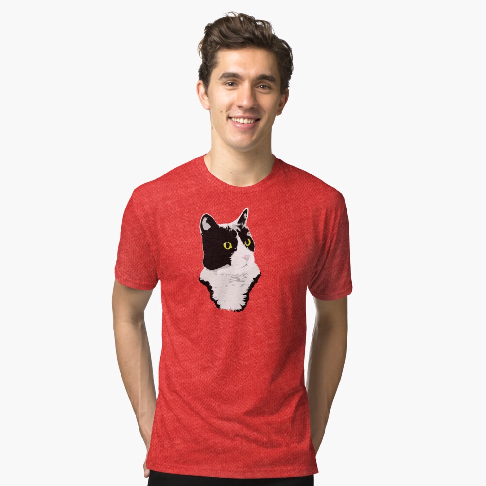 Regal Tuxedo Kitty Tri-blend T-Shirt