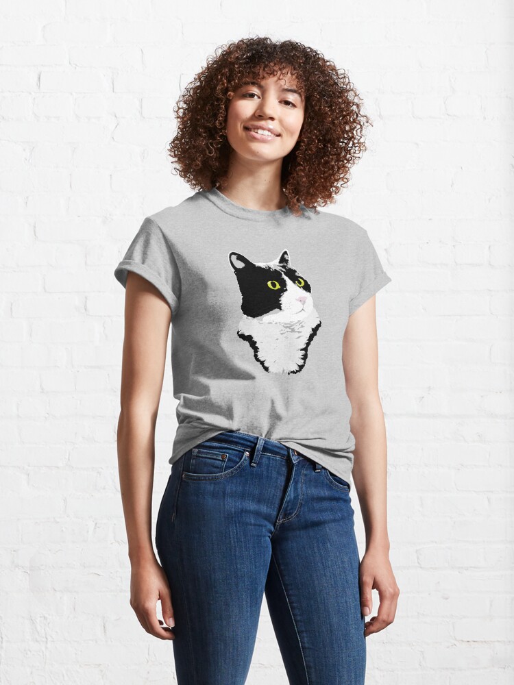 Alternate view of Regal Tuxedo Kitty Classic T-Shirt