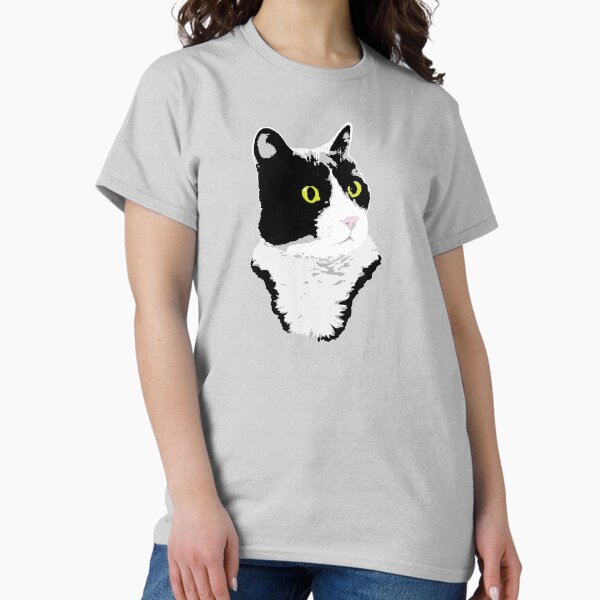Vista previa del artículo con la obra «Gatito con esmoquin real», diseñado y vendido por Dan Tabata.