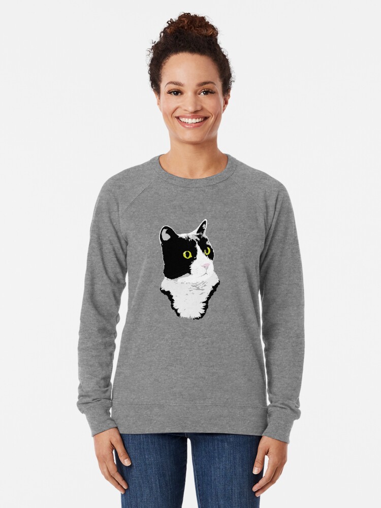 Alternate view of Regal Tuxedo Kitty Lightweight Sweatshirt