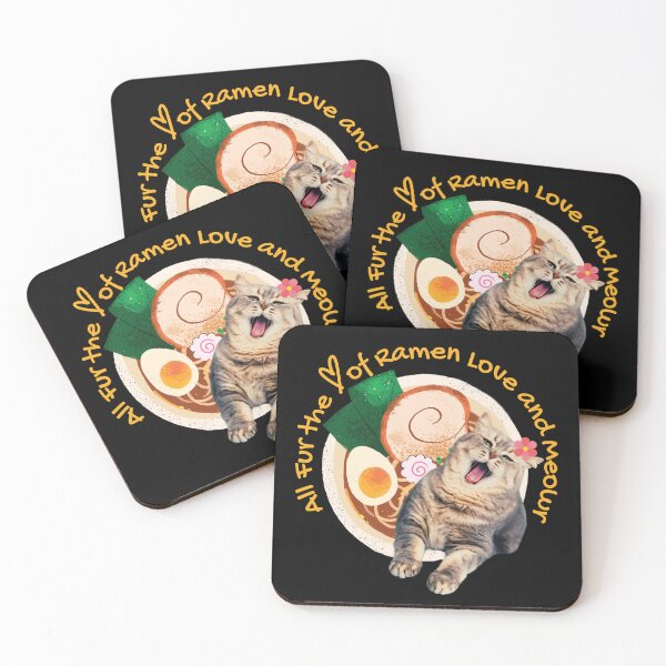 Item preview, Kawaii Ramen Cat - Cute Funny Animal Quotes - Pet Lover Best Gift for Cat Lover and Foodies designed and sold by Cawaiico.