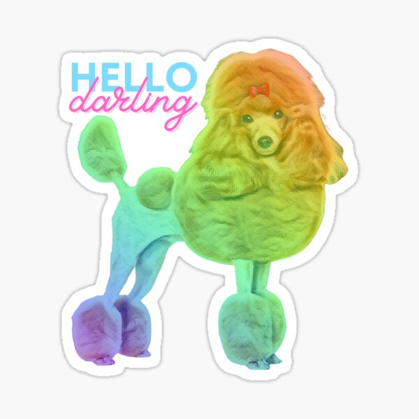 Rainbow Miniature Poodle Sticker