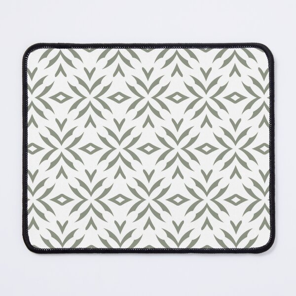 Item preview, Green and White Abstract Flower Pattern Pairs BH and G 2022 Color of the Year Laurel Leaf designed and sold by ColorOfTheYears.