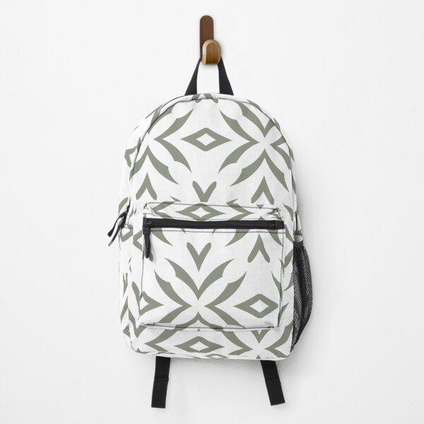 Item preview, Green and White Abstract Flower Pattern Pairs BH and G 2022 Color of the Year Laurel Leaf designed and sold by ColorOfTheYears.
