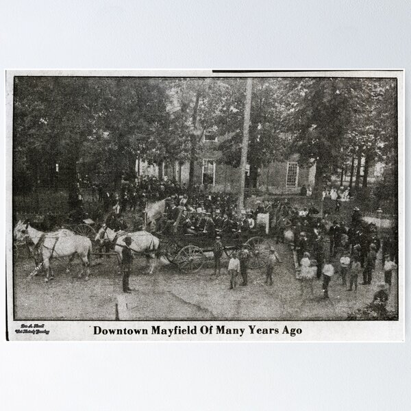 Item preview, DOWNTOWN MAYFIELD OF MANY YEARS AGO designed and sold by West Kentucky Genealogy.