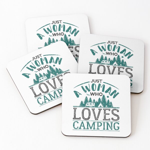 Item preview, Just a Woman Who Loves Camping designed and sold by jaygo.