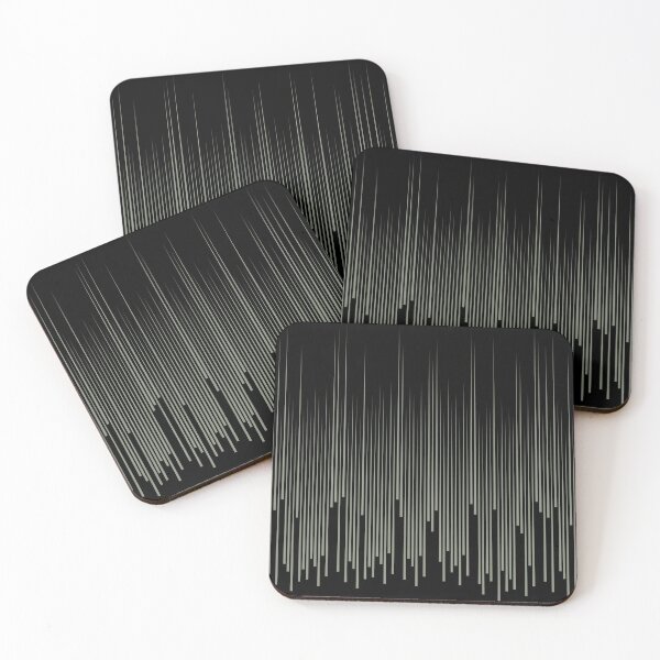 Item preview, Black and Green Frequency Vertical Stripe Pattern Pairs BH and G 2022 Color of the Year Laurel Leaf designed and sold by ColorOfTheYears.