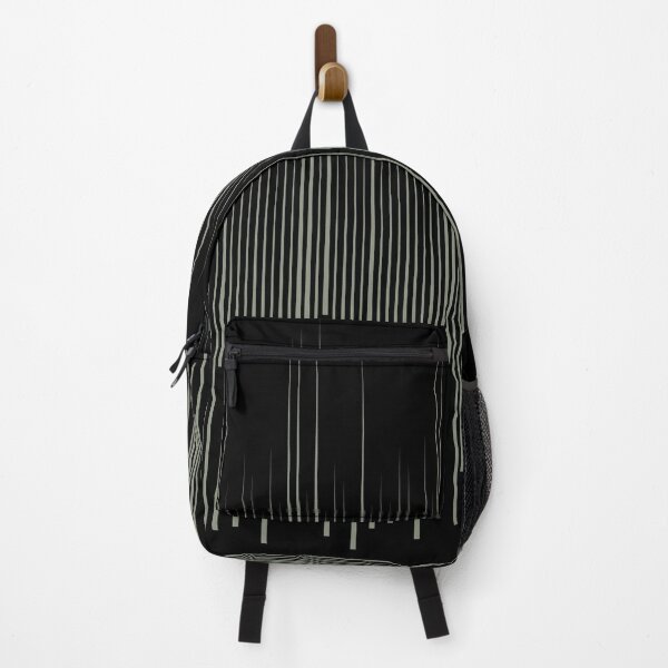 Item preview, Black and Green Frequency Vertical Stripe Pattern Pairs BH and G 2022 Color of the Year Laurel Leaf designed and sold by ColorOfTheYears.