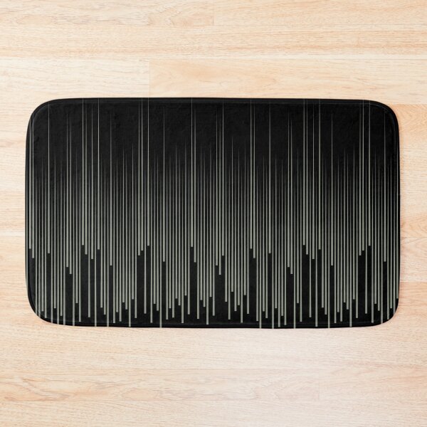 Item preview, Black and Green Frequency Vertical Stripe Pattern Pairs BH and G 2022 Color of the Year Laurel Leaf designed and sold by ColorOfTheYears.
