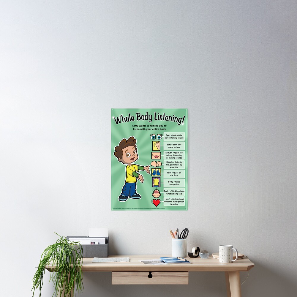 Whole Body Listening Larry Poster For Sale By KARDOL Redbubble   Cposter,small,square Product,1000x1000.2 