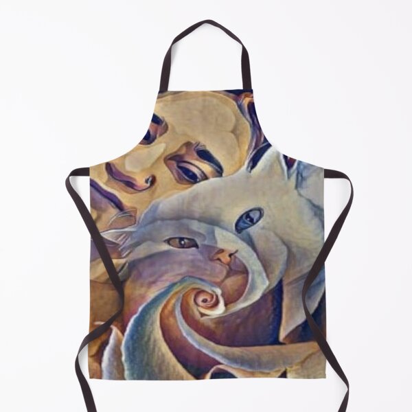 Item preview, Digital portrait - Woman and white cat designed and sold by Cyberomiz.