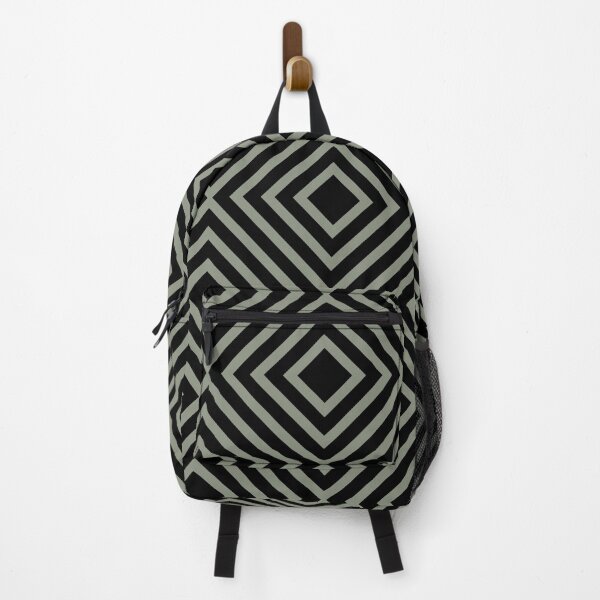 Item preview, Black and Green Minimal Square Line Art Pattern Pairs BH and G 2022 Color of the Year Laurel Leaf designed and sold by ColorOfTheYears.