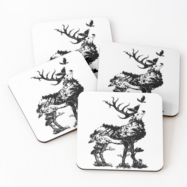 Item preview, double exposure deer designed and sold by sbrstore.