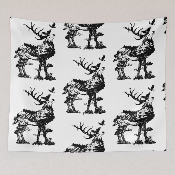 Item preview, double exposure deer designed and sold by sbrstore.