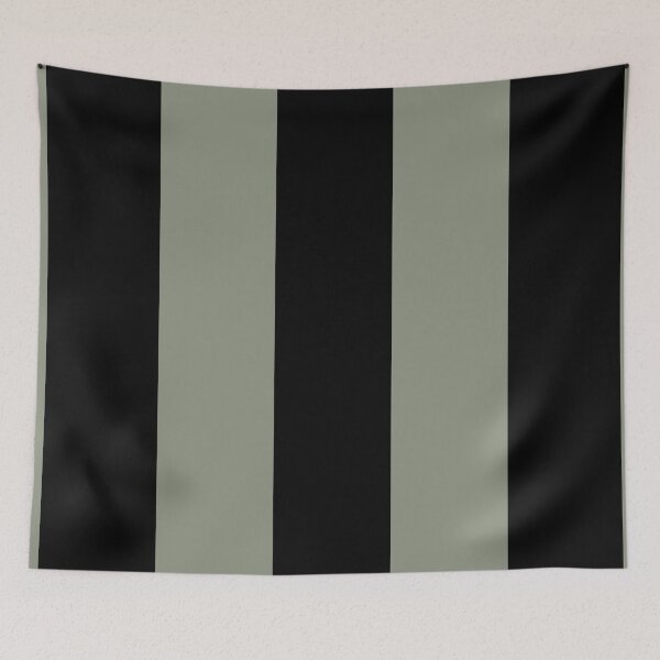 Item preview, Black and Green Vertical Stripe Pattern Pairs BH and G 2022 Color of the Year Laurel Leaf designed and sold by ColorOfTheYears.