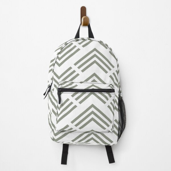 Item preview, Green and White Chevron Rhombus Arrow Pattern Pairs BH and G 2022 Color of the Year Laurel Leaf designed and sold by ColorOfTheYears.