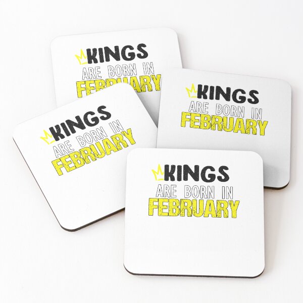 Item preview, Kings are born in February cool funny birthday gift Sticker designed and sold by yssnyd.