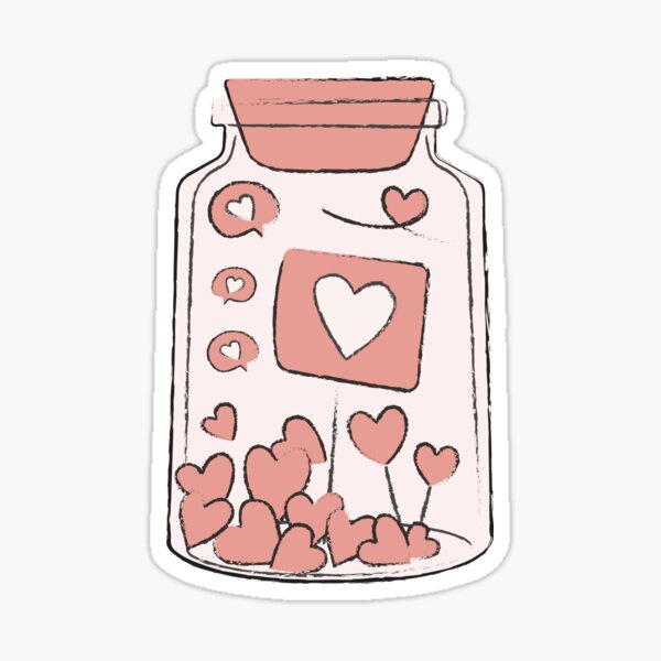 Valentines Bottle Sticker