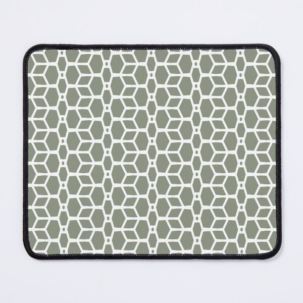 Item preview, Green and White Tessellation Line Pattern 4 Pairs BH and G 2022 Color of the Year Laurel Leaf designed and sold by ColorOfTheYears.