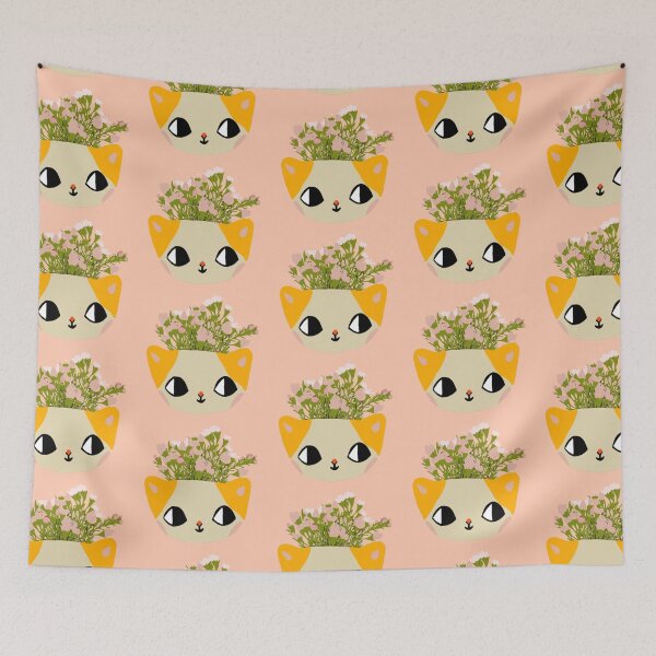 Item preview, "cute ceramic cat plants" designed and sold by tudoo.
