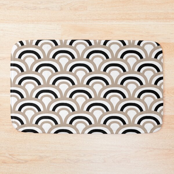 Item preview, Brown Black and White Scallop Stripe Pattern Pairs DE 2022 Popular Color Trail Dust DE6123 designed and sold by ColorOfTheYears.