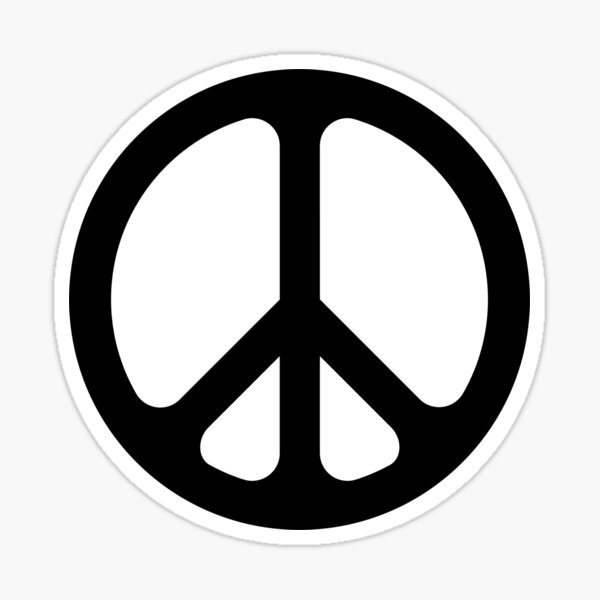 Black CND Peace symbol Sticker