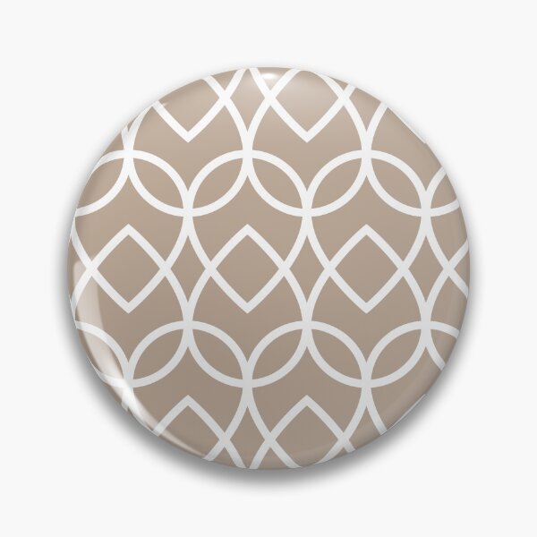 Item preview, Brown and White Geometric Line Pattern Pairs DE 2022 Popular Color Trail Dust DE6123 designed and sold by ColorOfTheYears.