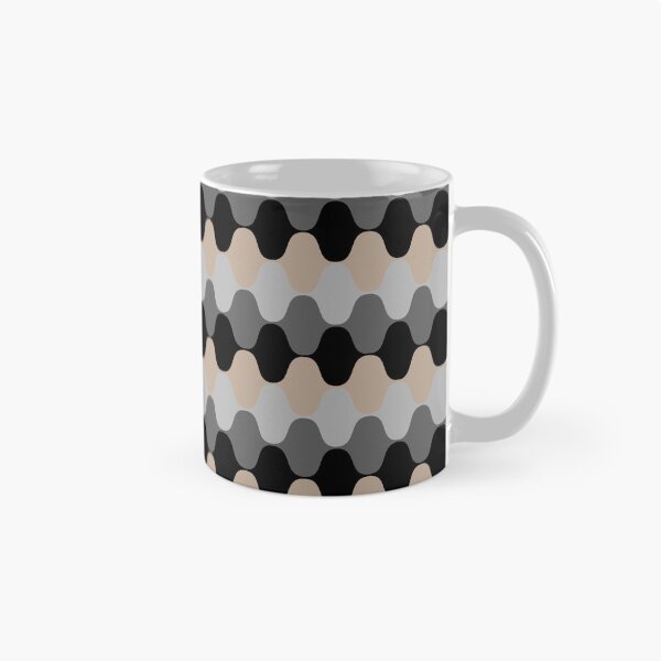 Item preview, Brown Gray and Black Wavy Stripe Pattern Pairs DE 2022 Popular Color Trail Dust DE6123 designed and sold by ColorOfTheYears.