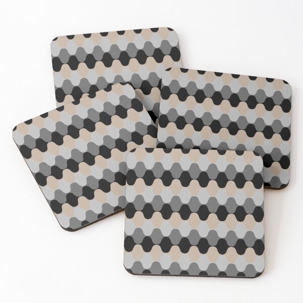 Item preview, Brown Gray and Black Wavy Stripe Pattern Pairs DE 2022 Popular Color Trail Dust DE6123 designed and sold by ColorOfTheYears.