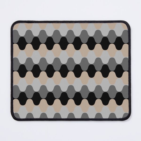 Item preview, Brown Gray and Black Wavy Stripe Pattern Pairs DE 2022 Popular Color Trail Dust DE6123 designed and sold by ColorOfTheYears.