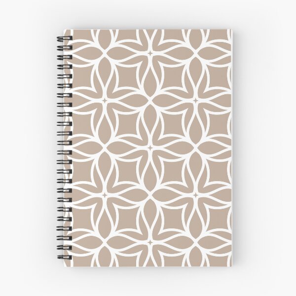 Item preview, Brown and White Line Art Flower Petal Pattern Pairs DE 2022 Popular Color Trail Dust DE6123 designed and sold by ColorOfTheYears.
