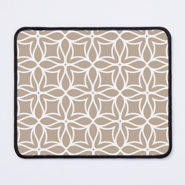 Item preview, Brown and White Line Art Flower Petal Pattern Pairs DE 2022 Popular Color Trail Dust DE6123 designed and sold by ColorOfTheYears.