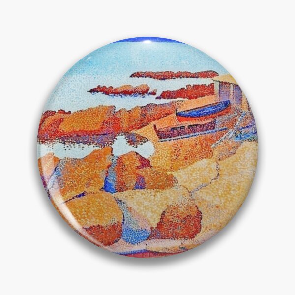 Artikelvorschau, Calanque des Antibois (1891–1892) Gemälde in hoher Auflösung von Henri-Edmond Cross. Original aus der National Gallery of Art. Digital verbessert von entworfen und verkauft von CristalleLisa.