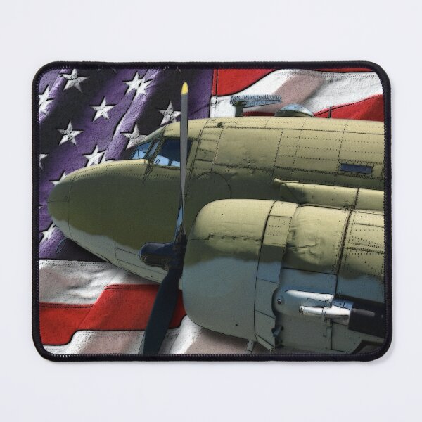 Item preview, C47 Cargo Aircraft and American Flag designed and sold by CentauriArt.