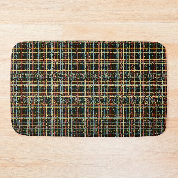 Item preview, Trippy Glitched Grid Retro Pattern designed and sold by JadedLilacsArt.