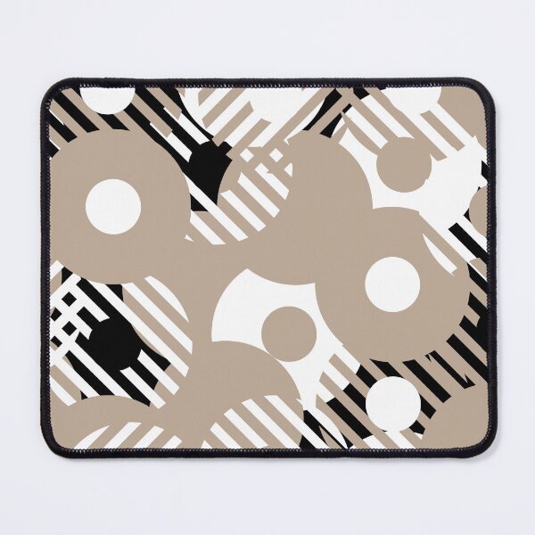 Item preview, Brown Black and White Circle and Stripe Pattern Pairs DE 2022 Popular Color Trail Dust DE6123 designed and sold by ColorOfTheYears.