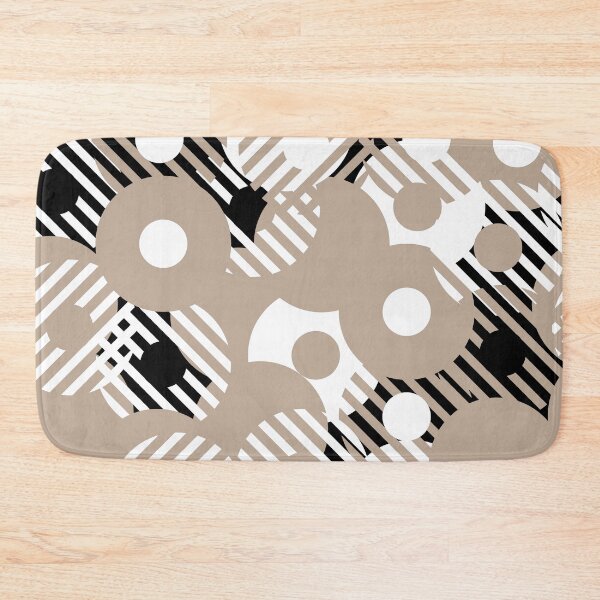 Item preview, Brown Black and White Circle and Stripe Pattern Pairs DE 2022 Popular Color Trail Dust DE6123 designed and sold by ColorOfTheYears.