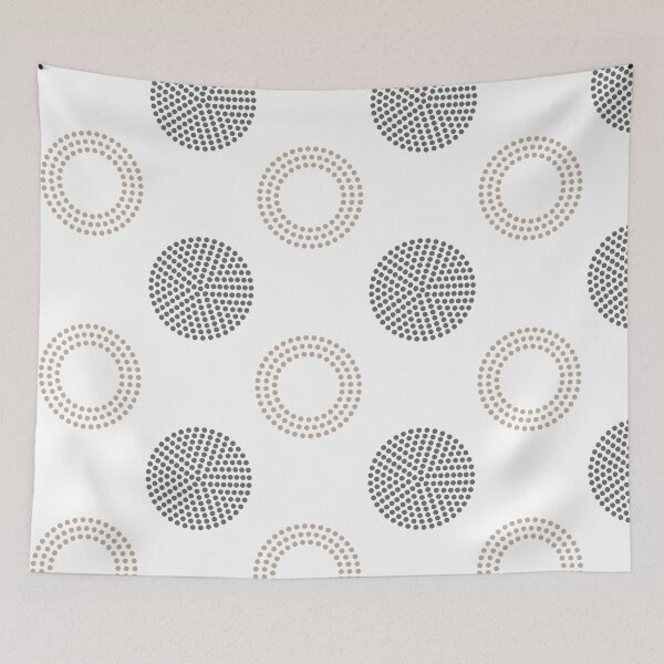 Item preview, Brown Gray and White Circle and Polka Dot Pattern Pairs DE 2022 Popular Color Trail Dust DE6123 designed and sold by ColorOfTheYears.