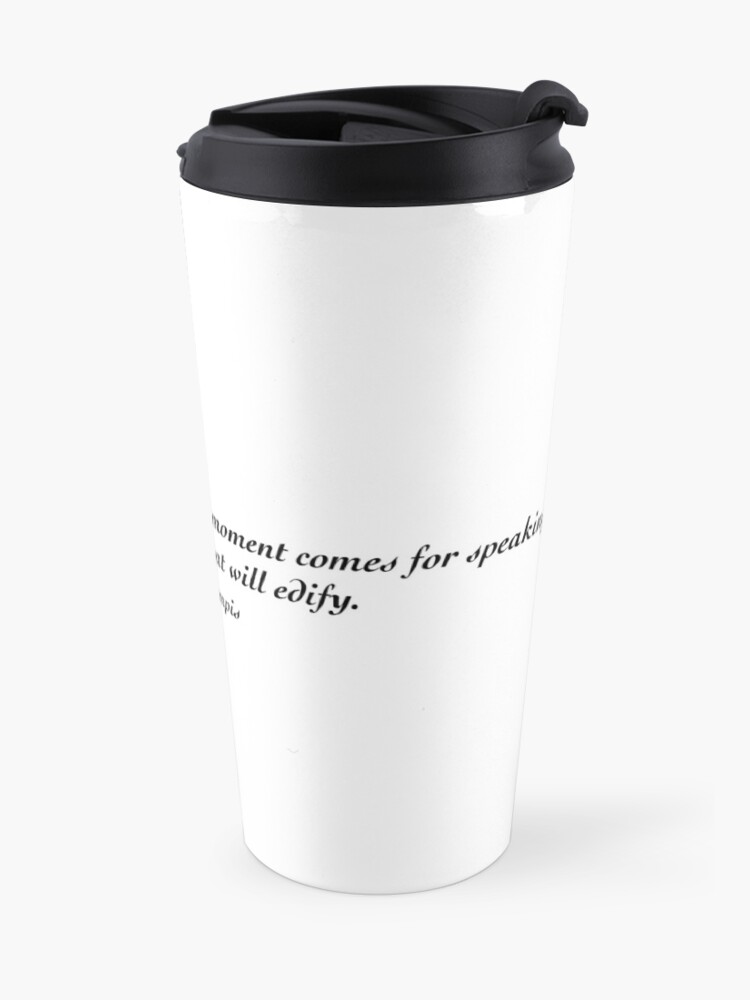 Alternate view of Edifying Speech Travel Coffee Mug