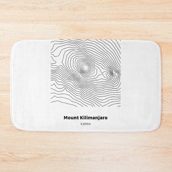 Item preview, Mount Kilimanjaro Topographic Map designed and sold by Visitify.