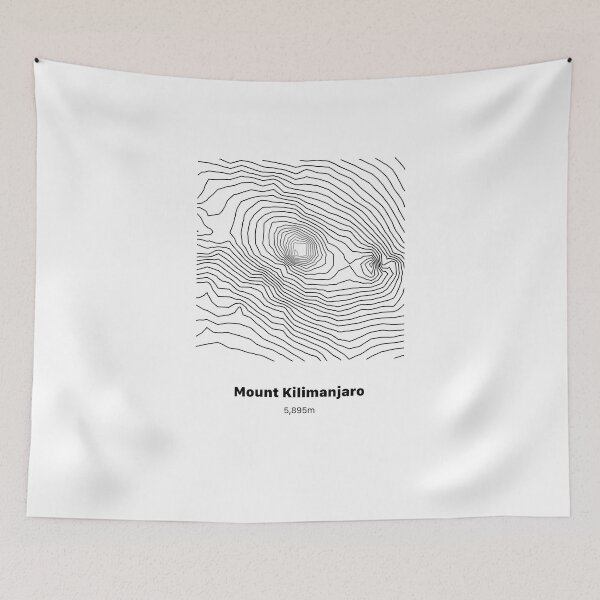 Item preview, Mount Kilimanjaro Topographic Map designed and sold by Visitify.