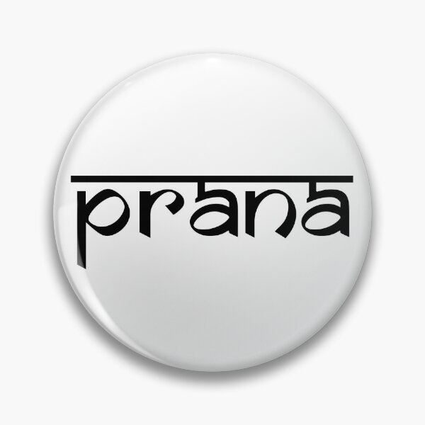 Artikelvorschau, Prana in schwarzem Text im Sanskrit-Stil entworfen und verkauft von Mindful-Designs.